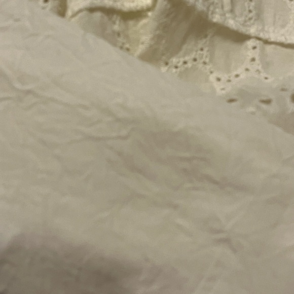 Cal Style Boho Cream Eyelet Maxi Dress 3/4 Sleeves Size Large - Picture 8 of 9